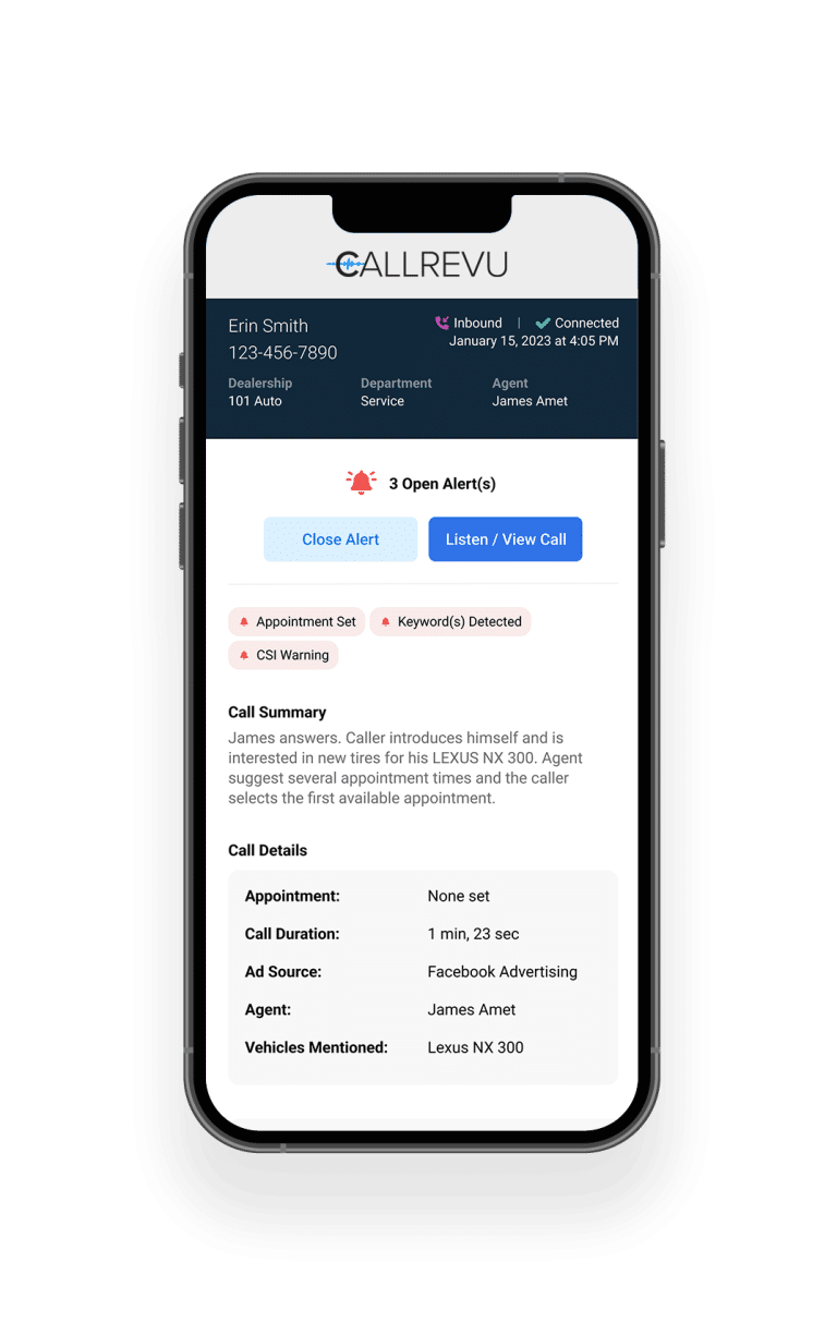 CallRevu | Call Monitoring for Automotive Dealerships